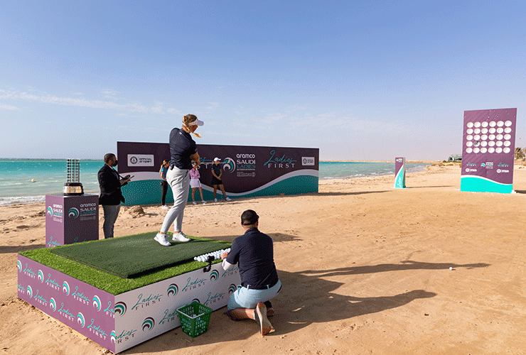 WATCH: Anna Nordqvist, Emily Pedersen and Georgia Hall try to ‘smash’ Guinness World Record at Saudi Ladies International