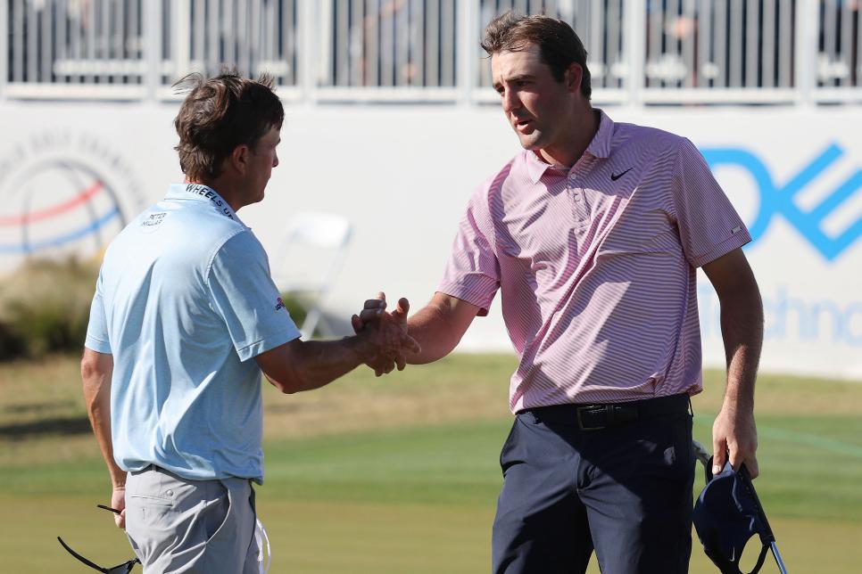 Scottie Scheffler’s flubbed chip—followed by a holed bunker shot—sums up his WGC-Matchplay brilliance