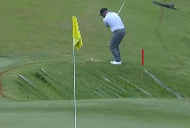 Watch: How not to play foursome golf, via Kisner and Brown at the Zurich Classic