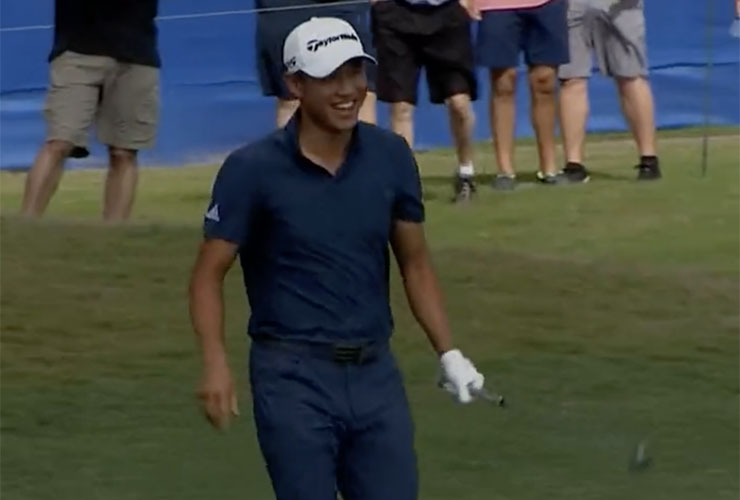 Collin Morikawa can’t stop, won’t stop dunking shots at the Zurich Classic