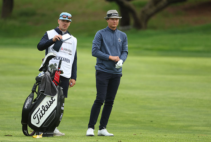 Pulkkanen and Veerman set the early pace, with Dubai’s Adrian Otaegui on the prowl