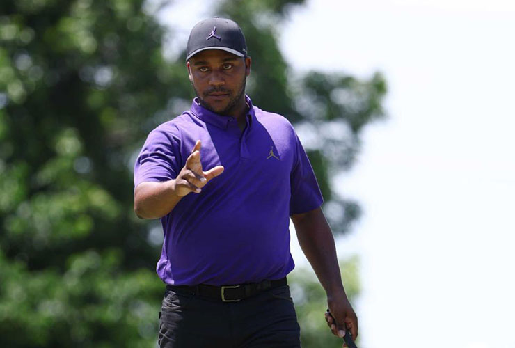 WATCH: Harold Varner III could have used a hug after this four-putt started a triple-double-triple stumble