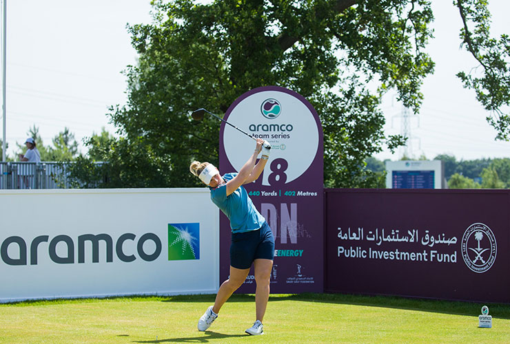 Aramco Team Series drama in London as Davis leads and Team tournament goes to Saturday playoff at Centurion Club