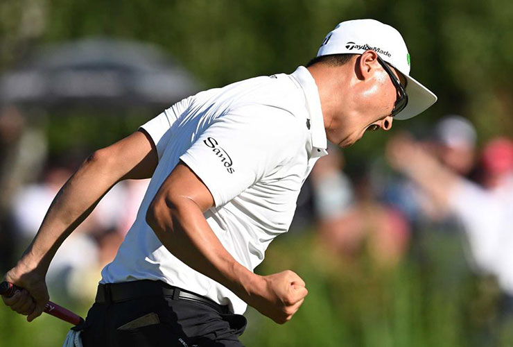 Watch Li Haotong, who nearly quit the game 10 months ago, hole this outrageous birdie putt to win again