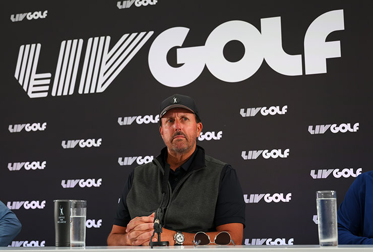 Phil Mickelson gets back in the swing at LIV Golf pro-am at Centurion Club