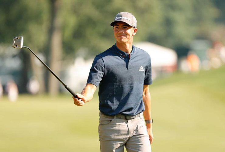 Amateur Michael Thorbjornsen’s reaction to finishing fourth at the Travelers was pretty amazing