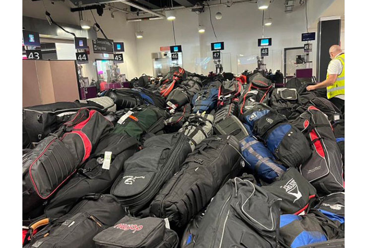 LOOK: Golf bag chaos at Scotland airport after Open Championship at St Andrews