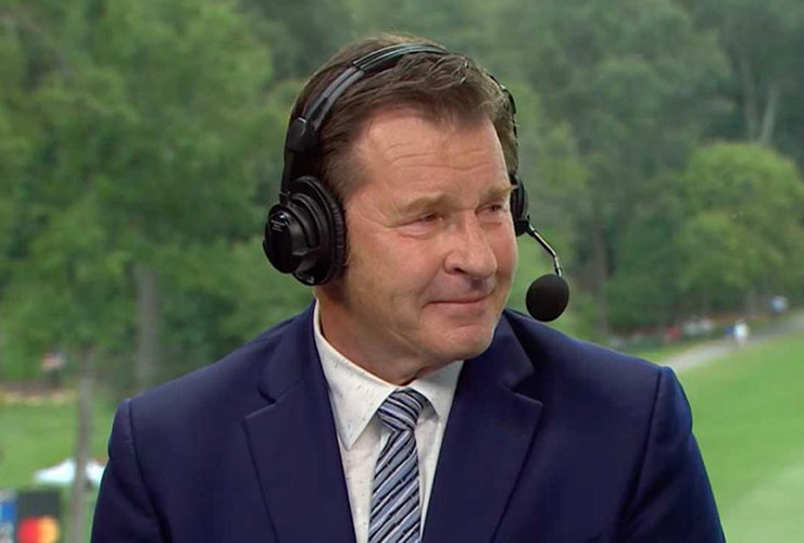 PGA Tour: Watch an emotional Nick Faldo struggle through tears as he signs off after 16 years as CBS’ lead golf analyst