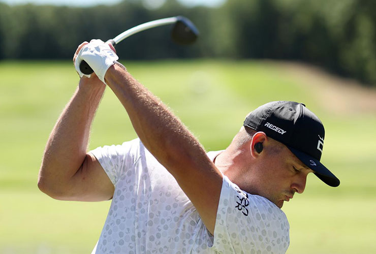 Bryson DeChambeau moves into final 16 at the Pro Long Drive Association Championship