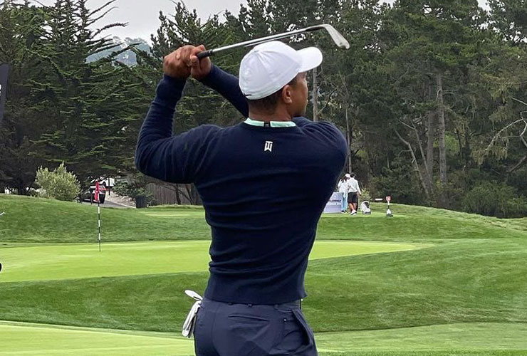 Tiger Woods showed up to his own par-3 course at Pebble Beach over the weekend and obviously put on a show