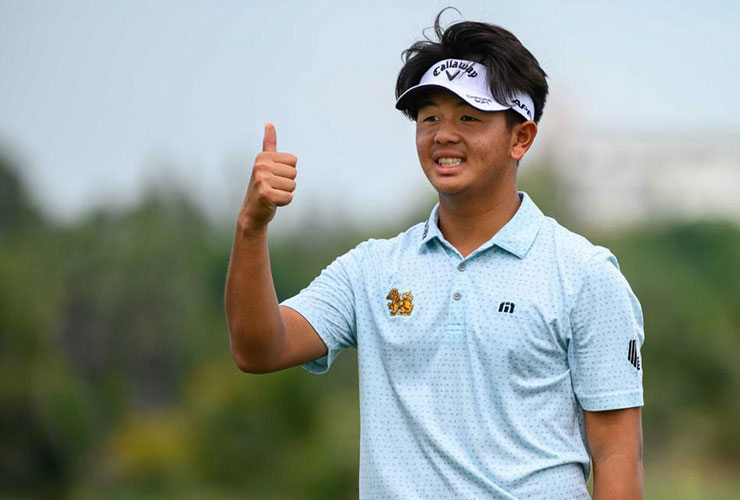 He’s 15, has won on the Asian Tour, competed in a LIV event and wants to play college golf. Meet ‘TK’, the favourite at the Asia Pacific Amateur