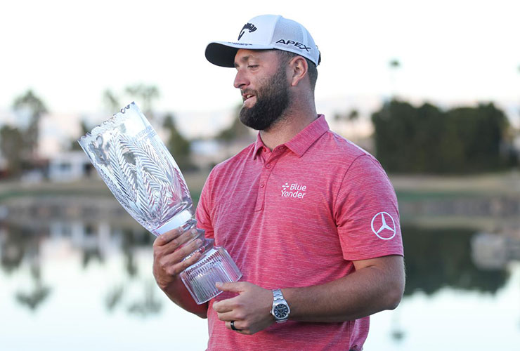 Jon Rahm celebrates latest win with football star Gareth Bale at Torrey Pines while eyeing the rare victory trifecta