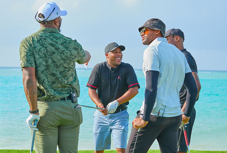 HV3 challenges NFL stars to raise money for charity on World Cancer Day at Saudi International
