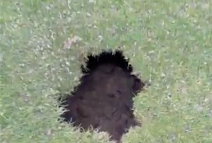 Heavy rains open up sinkhole on Pebble Beach’s 18th fairway