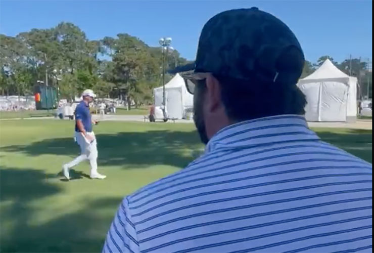 Patrick Cantlay gets heckled at Harbour Town for slow play, caddie reacts