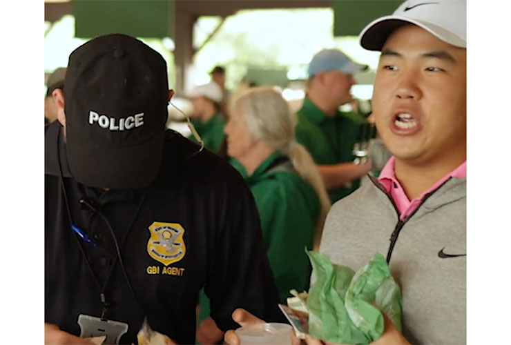 Masters 2023: Watch Tom Kim devour a pile of Augusta National concessions, make classic rookie mistake