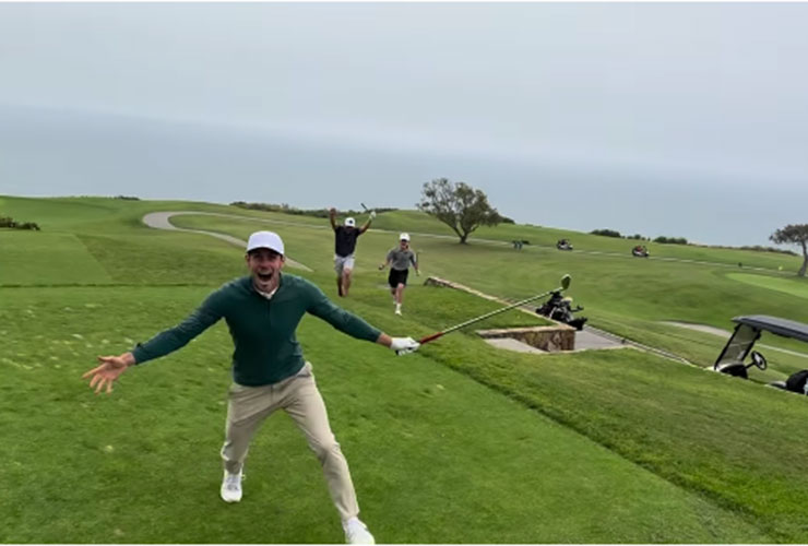 WATCH: Gareth Bale aces one of golf’s most famous par 3s, celebrates as if Wales won the World Cup