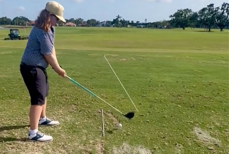 An 18-year-old girl playing against men missed by one shot at a US Open local qualifier