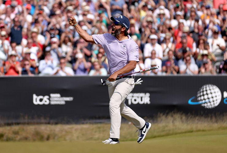 Spaniard Larrazabal delivers all-world 18th-hole celebration after clinching fourth DP World Tour win in 14 months