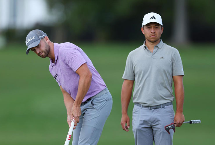 Two-horse race on Kentucky Derby Day: Wyndham Clark and Xander Schauffele ride the ‘energy bus,’ put up scorching rounds at Wells Fargo