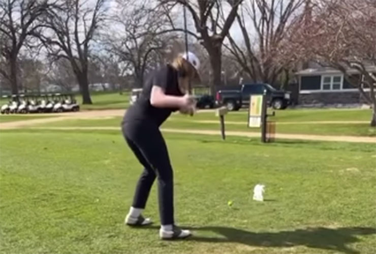 Guy shatters clubhouse window with first tee shot of the day, might need to find new club now