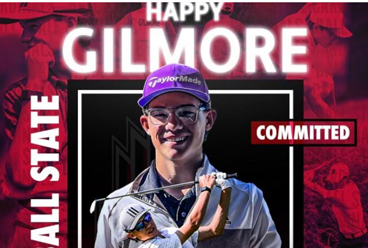 Happy Gilmore commits to college and rightfully gets a shout-out from Adam Sandler