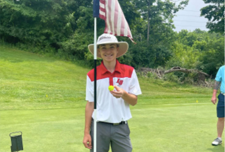 High school golfer aces the same hole THREE times during one golf outing