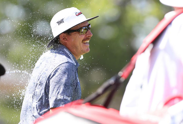 Watch Joel Dahmen reel in his first PGA Tour hole-in-one, bucket hat and all