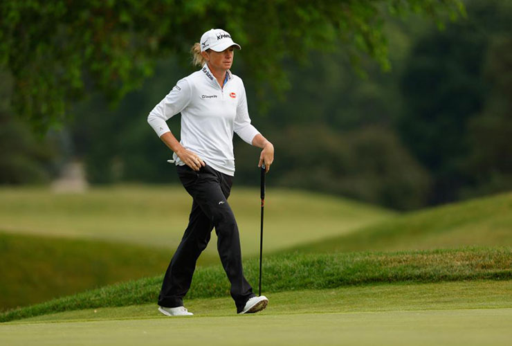 What makes playing majors at Baltusrol and Pebble Beach so meaningful according to major winner Lewis