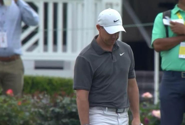 US Open 2023: Watch Rory McIlroy completely whiff a pitch shot in shocking fashion at LACC