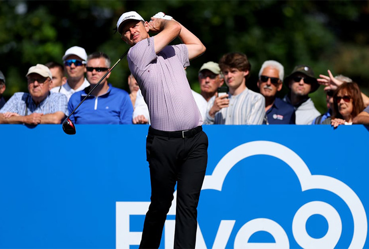 Justin Rose delights home crowd to lead at The Belfry