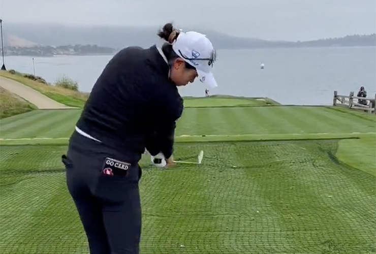 This video of Rose Zhang’s tee magically flipping back into her pocket at Pebble Beach broke the internet this weekend