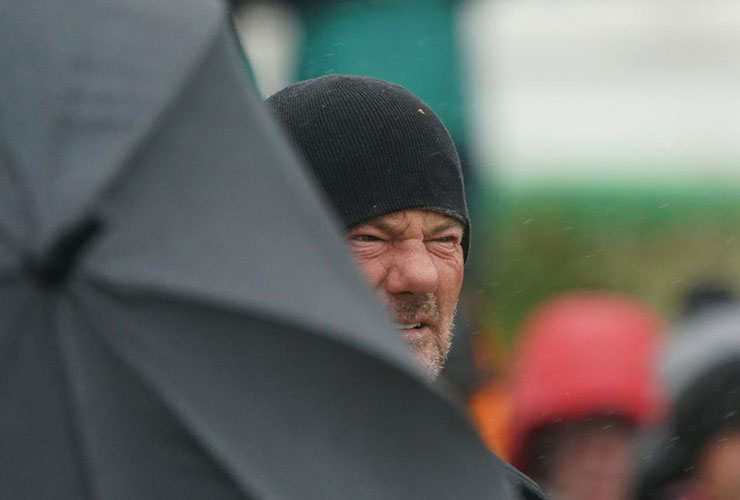Sideways rain and 40mph gales: Alex Cejka emerges as Senior Open’s weathered winner