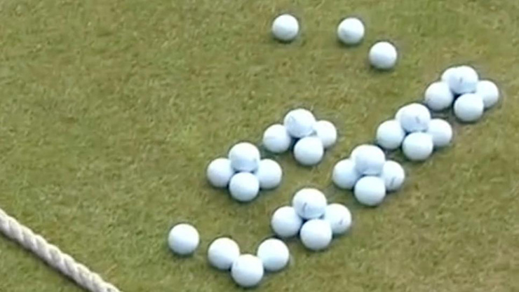 The caddie-inspired range ball routine this tour winner uses before every round