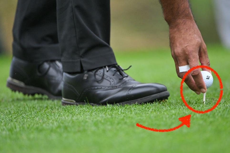 Tiger Woods uses two different types of tees on his drives. Here’s why