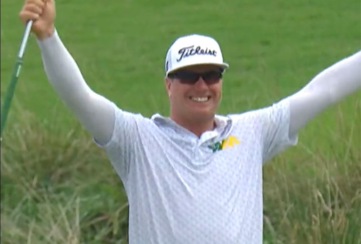 Veteran Hoffman, in his 1,589th career round on the PGA Tour, accomplishes this impressive first