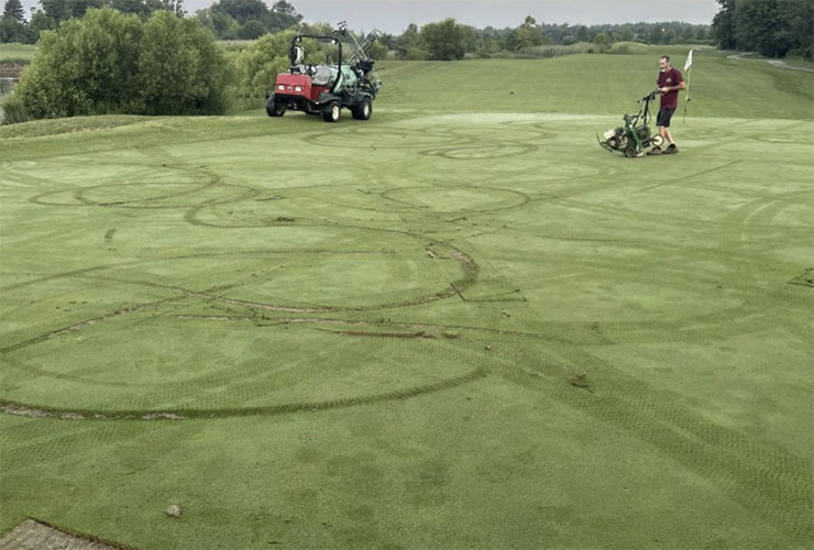 Watch: Green at Delaware golf course ruined by group of vandals on dirt bikes