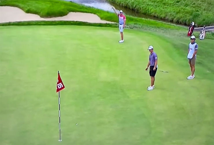Auburn senior punctuates US Amateur bomb with the earliest finger point you will ever see