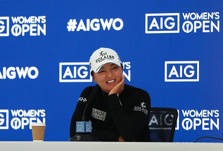 Sausage roll with it: Jin Young Ko had an all-time response when asked about her expectations at the AIG Women’s Open this week