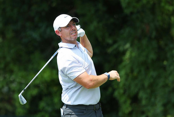 Rory McIlroy ‘over the moon’ only being three back at Tour Championship despite lower back injury