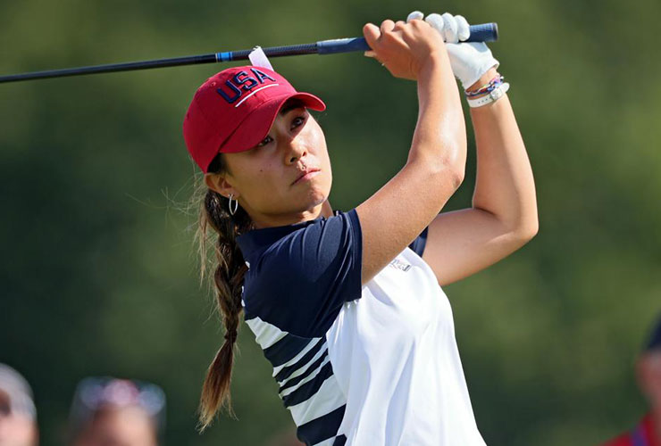Danielle Kang is in Spain for the 2023 Solheim Cup. Her clubs, however, missed their connecting flight