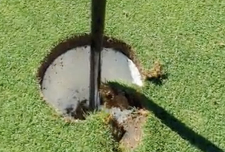 This is it, this is the most brutal hole-in-one miss in golf history