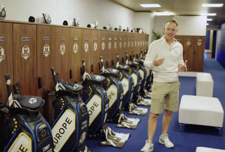Watch as Luke Donald offers glimpse inside Team Europe’s posh, zen-inducing team quarters