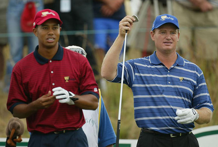 Ernie Els has an encouraging—and challenging—message to Tiger Woods regarding the PGA Tour Champions