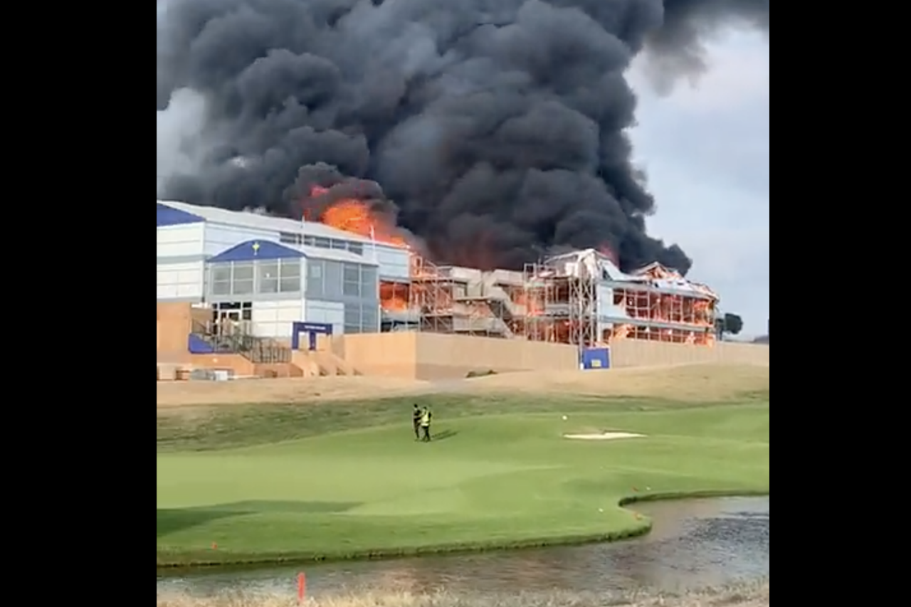 Massive fire breaks out at Ryder Cup course only four days after event ends