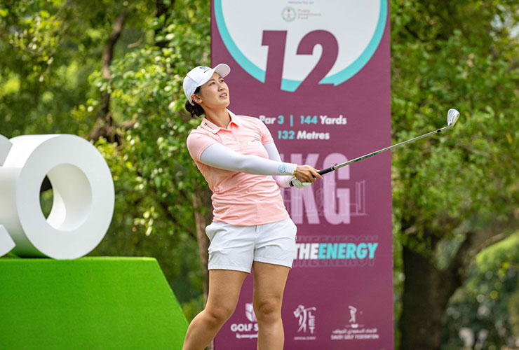 Team players Rose Zhang and Xiyu Lin ready for Aramco Team Series challenge in Hong Kong