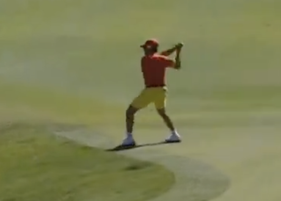 LIV golfer absolutely LAUNCHES wedge after chunked chip shot