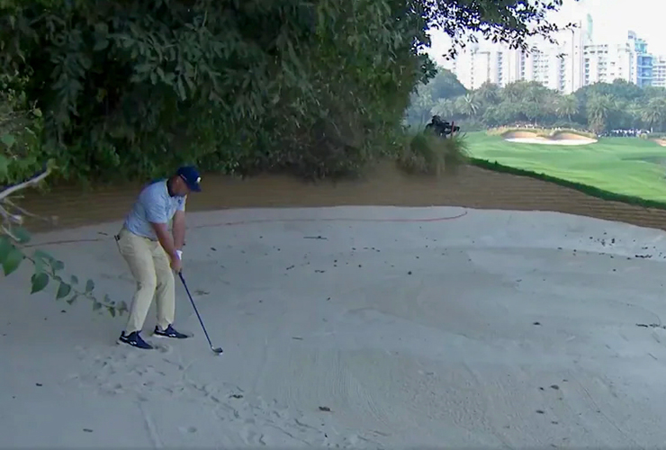 Bryson DeChambeau pulls off ridiculous recovery shot, makes his first-ever eagle in this country