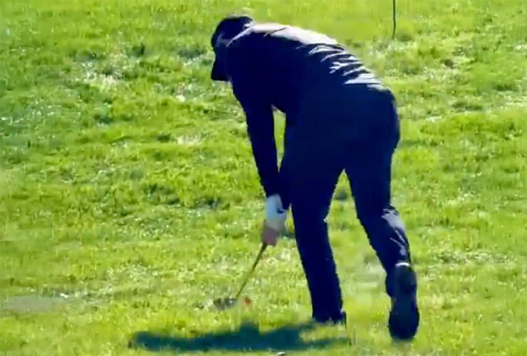 Adam Hadwin smashes sprinkler head and consequence is nothing short of hilarious