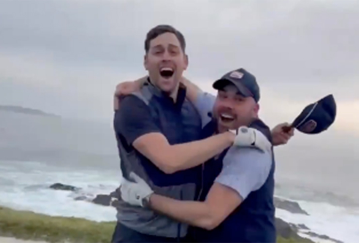 Golfer aces Pebble Beach’s iconic 7th hole while on buddies’ trip, sparks celebration for the ages